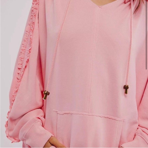 Free People XOXO Sweatshirt Pink/Rose - Picture 3 of 4